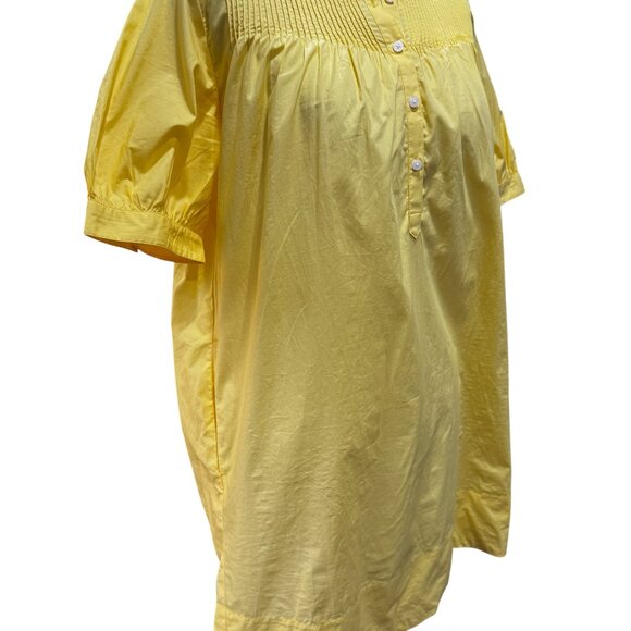 J.Crew Short-Sleeve Mini Shirt Dress Cotton Poplin Yellow S - Picture 4 of 6